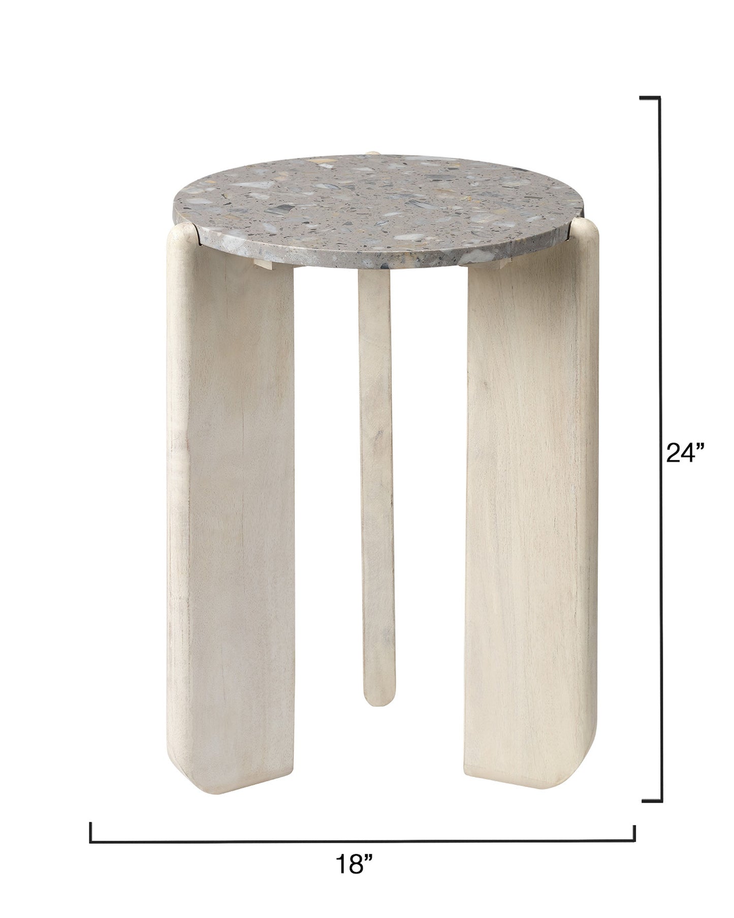Jamie Young Quarry Wooden Round Side Table
