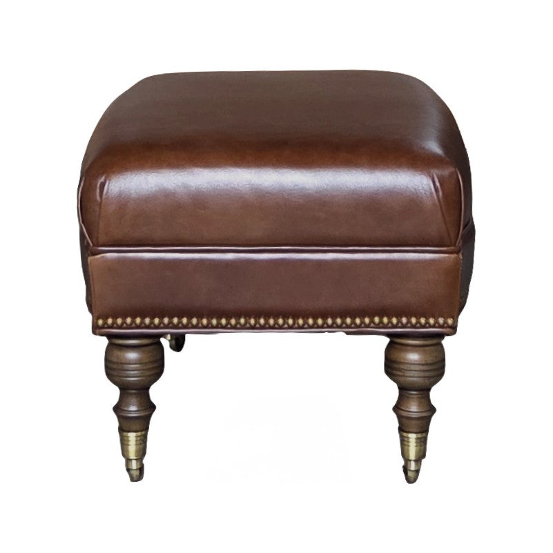 Corrine Leather Rectangular Ottoman