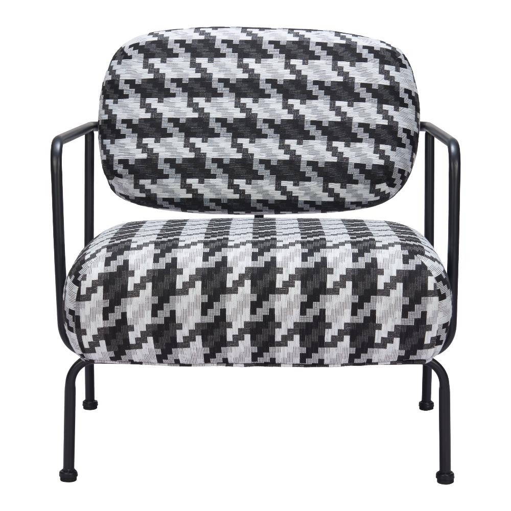 Zuo Modern Ulet Black Steel Accent Arm Chair