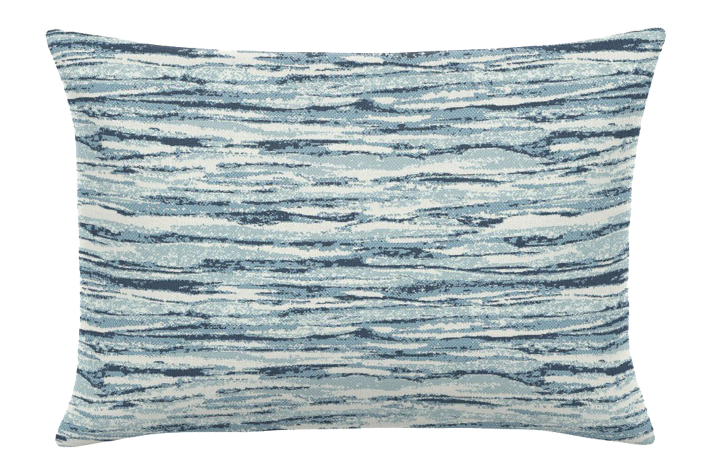 Wave Ripple Indigo Handmade Outdoor Pillow