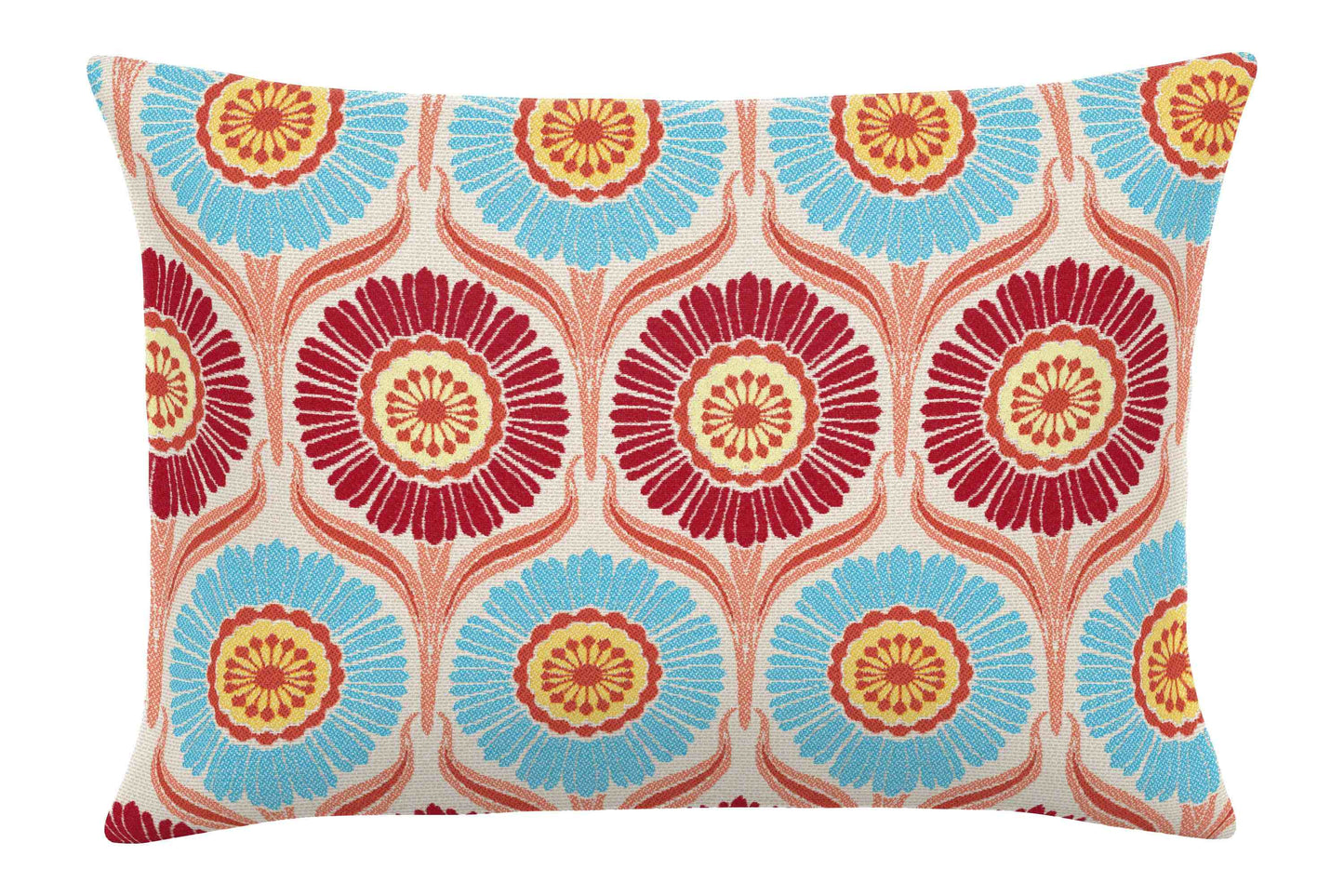 Sangria Romance Block Confetti Outdoor Pillow