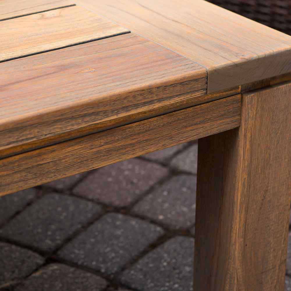 Teak Butterfly Leaf Umbrella Outdoor Dining Table-Outdoor Dining Tables-Lloyd Flanders-Sideboads And Things