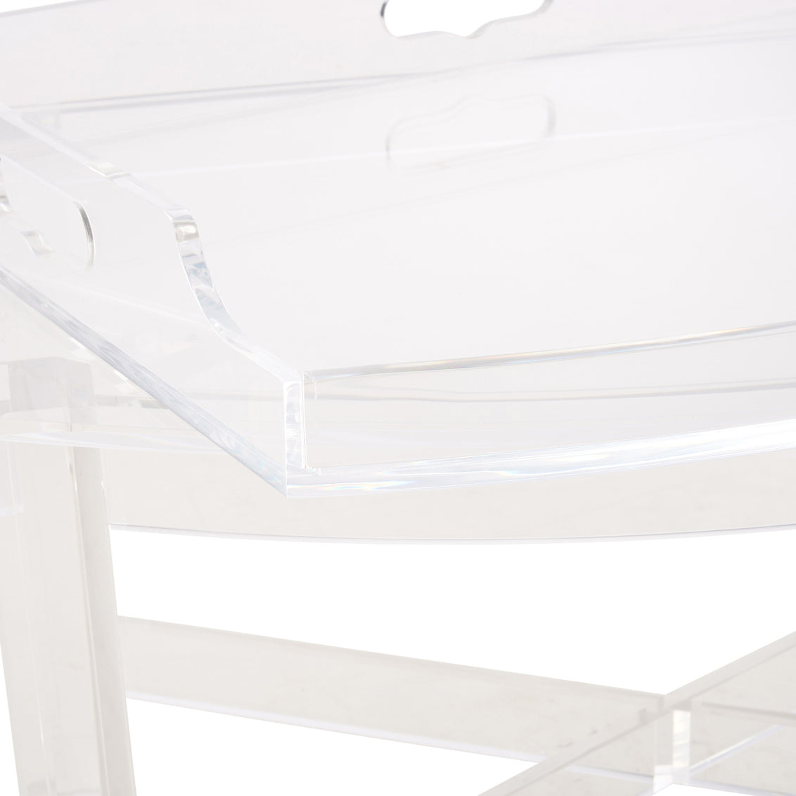 Chelsea House Acrylic Clear X-Shaped Base Tray Table