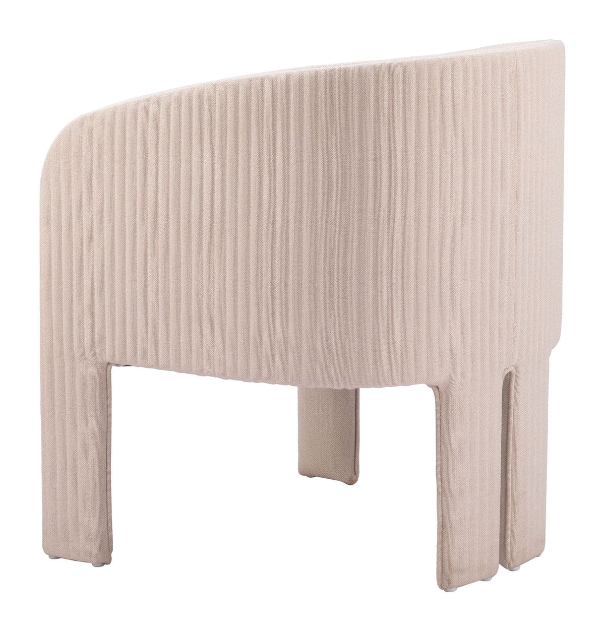 Zuo Modern Hull Wood Beige Armless Accent Chair