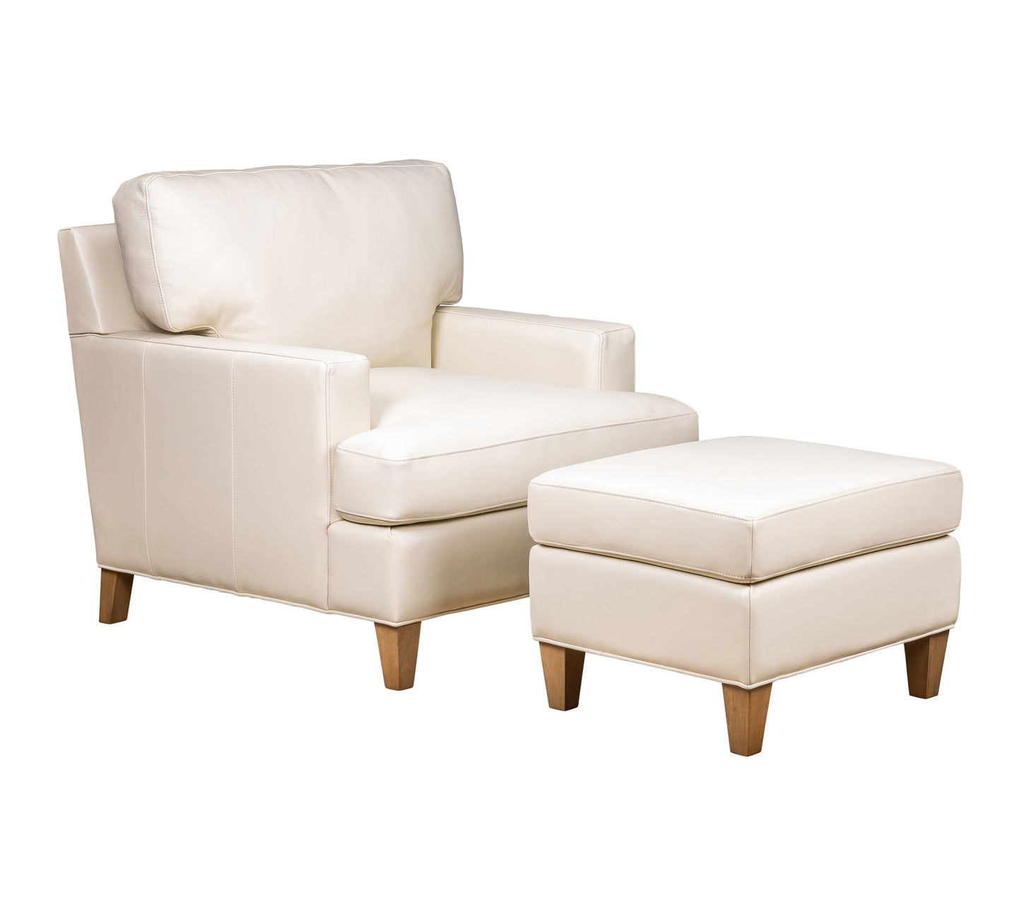 Redding Leather Ashland Pearl Chic Ottoman