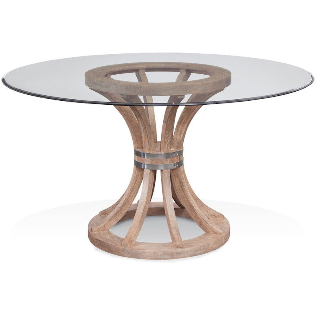 Sheffield Hardwood Brown Round Dining Table