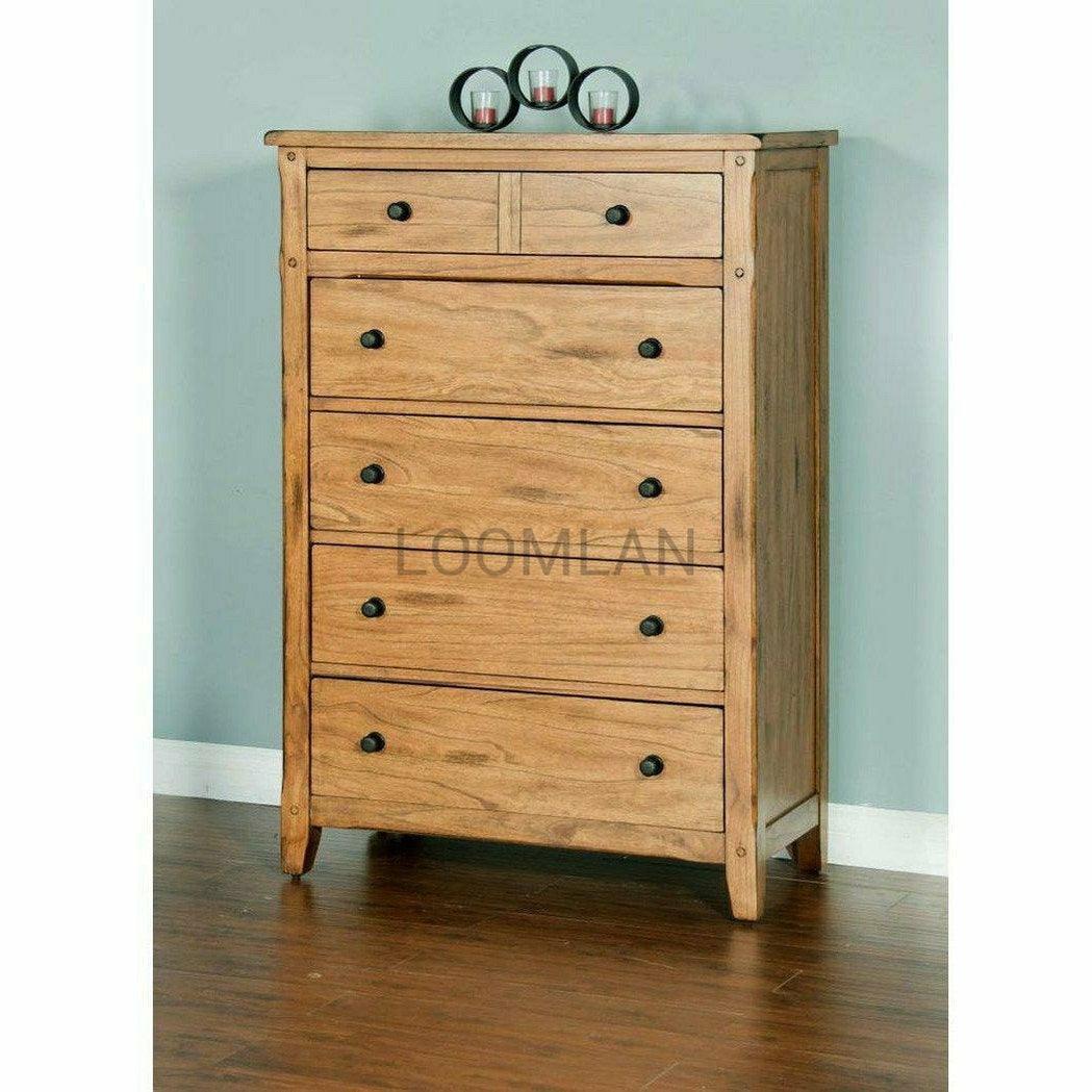 Sunny D Rustic Chest of Drawers for Small Bedroom