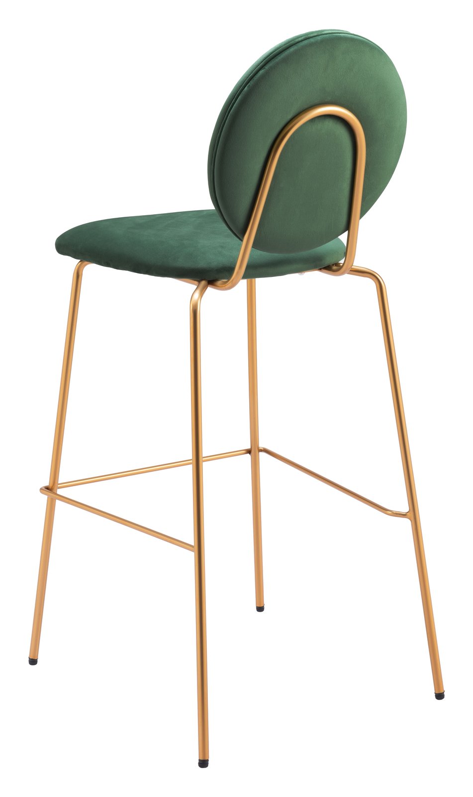 Zuo Modern Odessa Green Velvet Barstool (Set of 2)