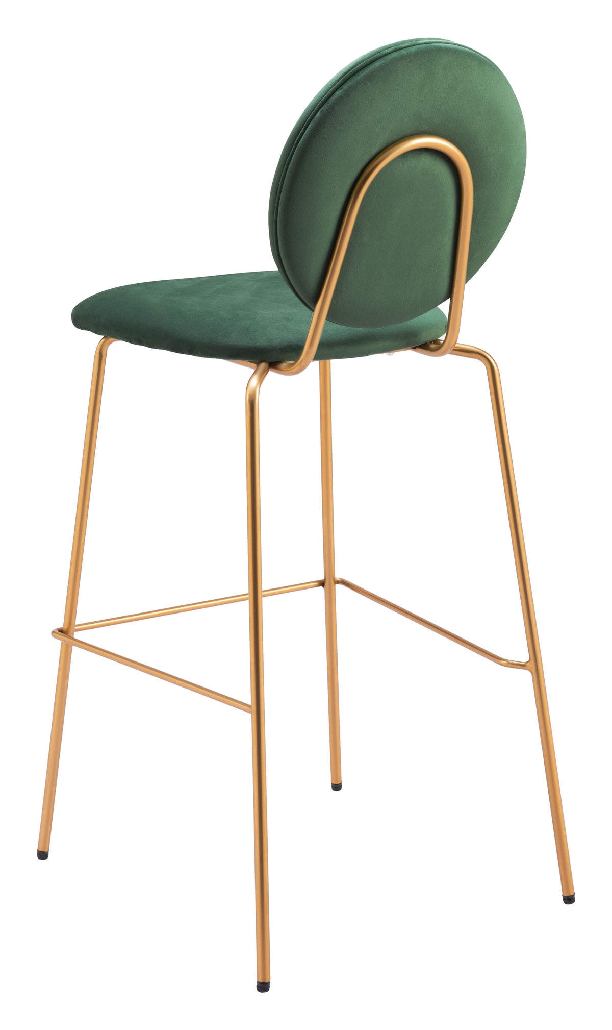 Zuo Modern Odessa Green Velvet Barstool (Set of 2)
