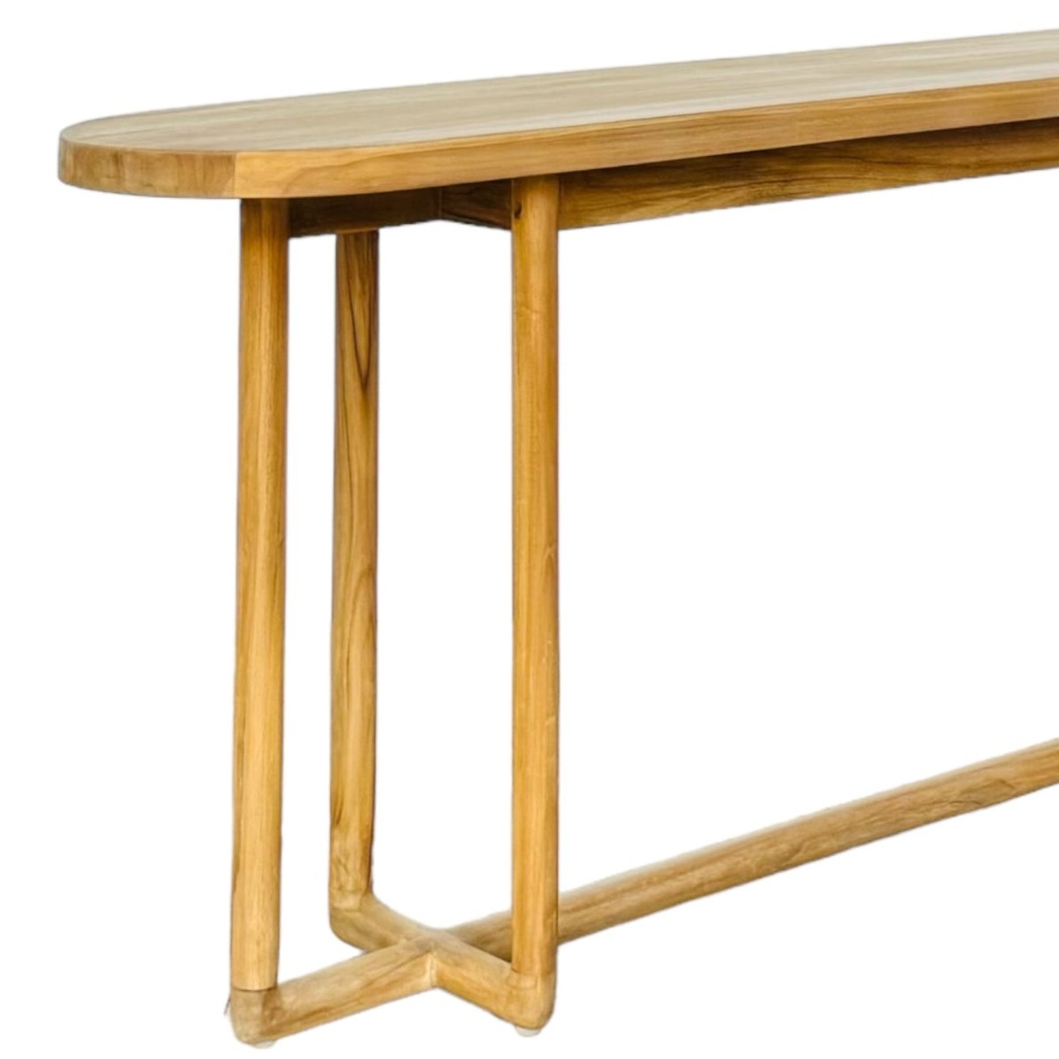 Artesia Ovaline Natural Wooden Console Table