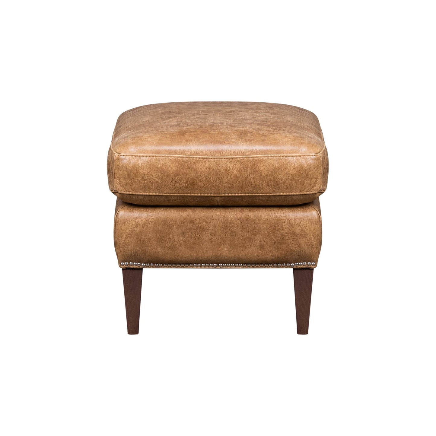 Florence Leather In Venerando Umber Ottoman