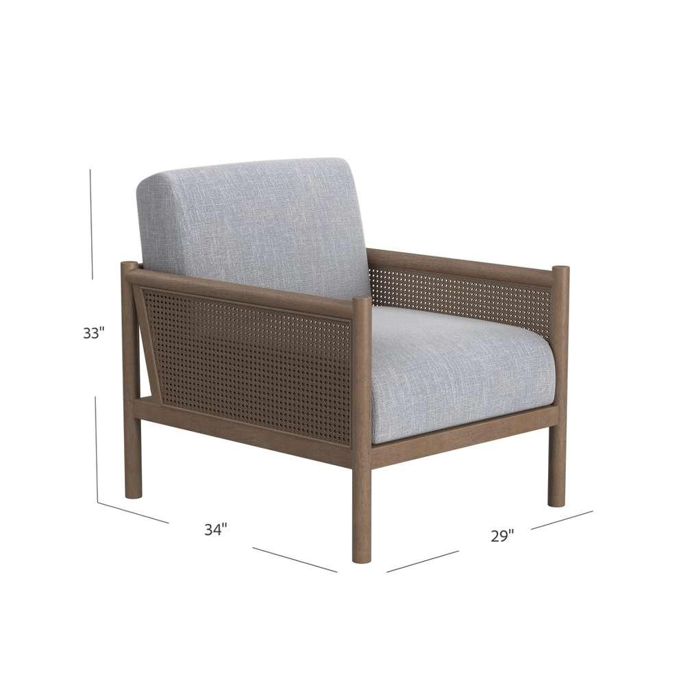 Hedges Wood Brown Accent Arm Chair - Heirloom Quality Wood - view 5