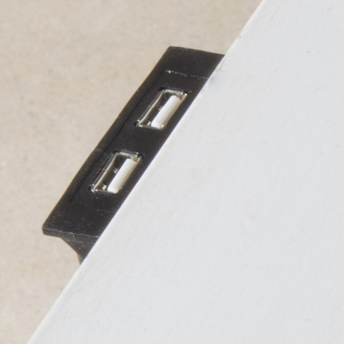 Cane Bay One Drawer White Nightstand with Basket