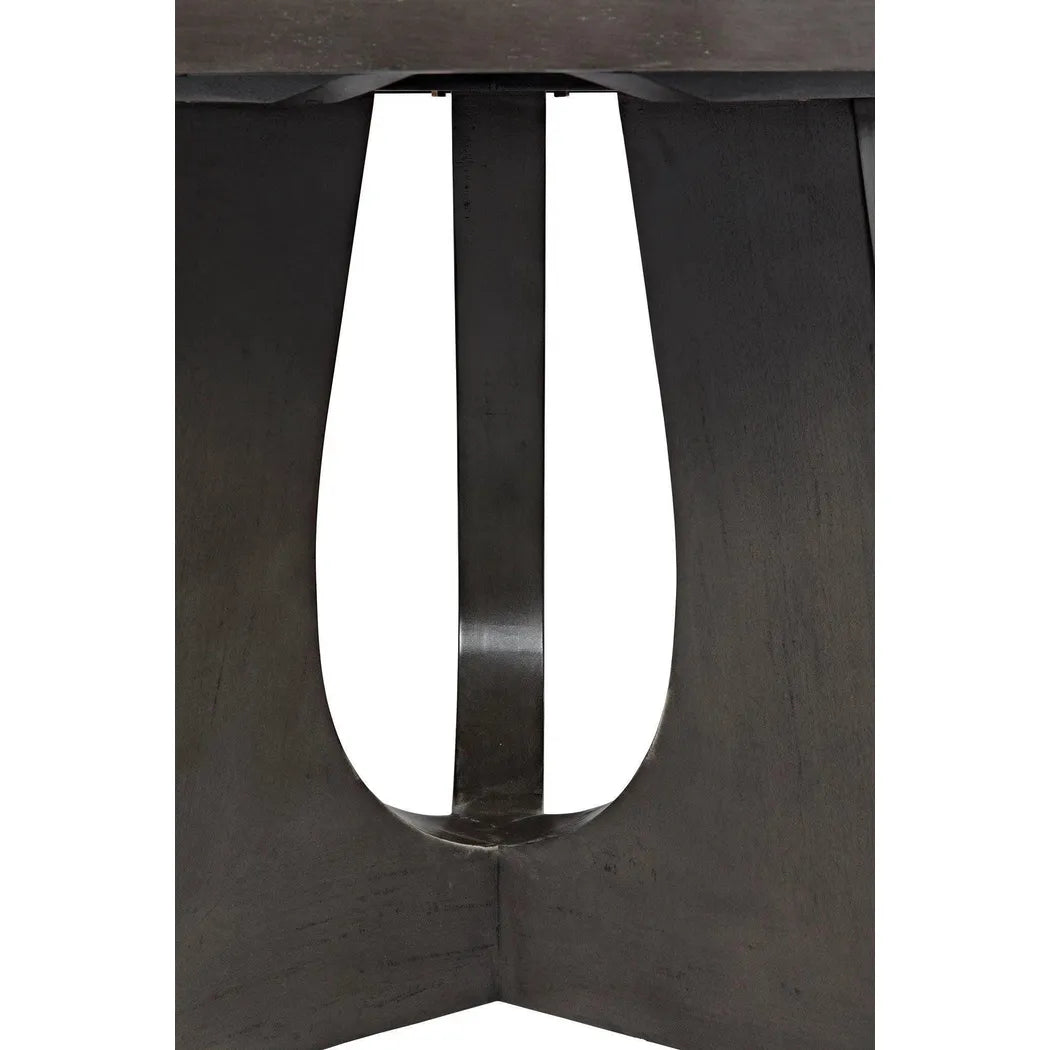 48" Nobuko Wood Black Round Dining Table