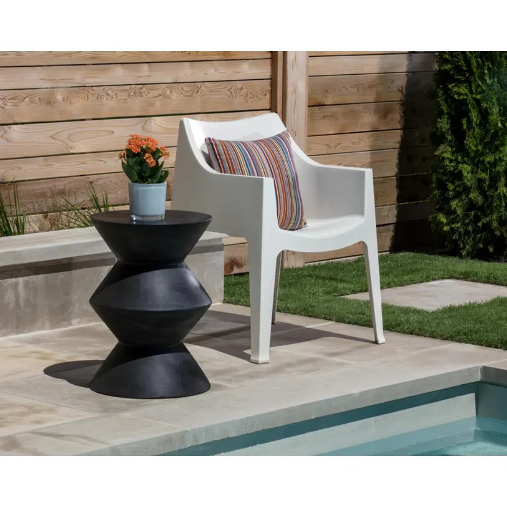 SUNPAN Union Concrete Outdoor Round End Table