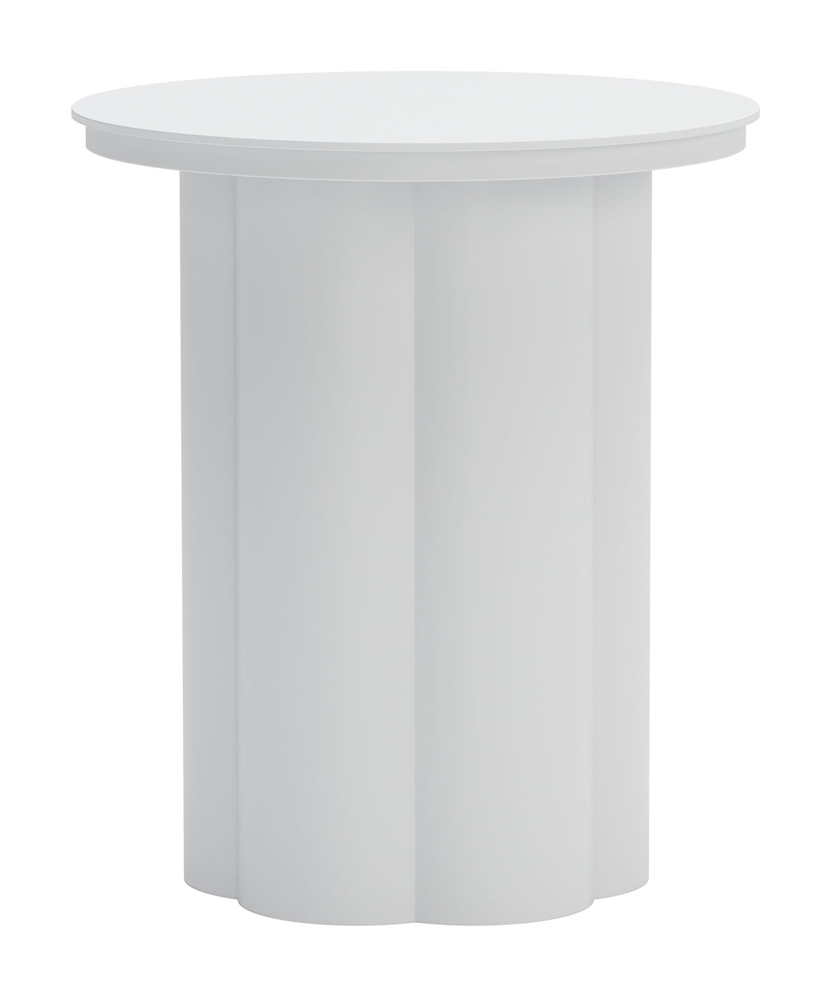 Zuo Modern Kogur Aluminum White Round Side Table