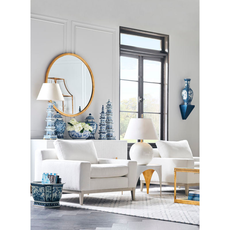 Pagoda Blue White Hand-Crafted Table Lamp