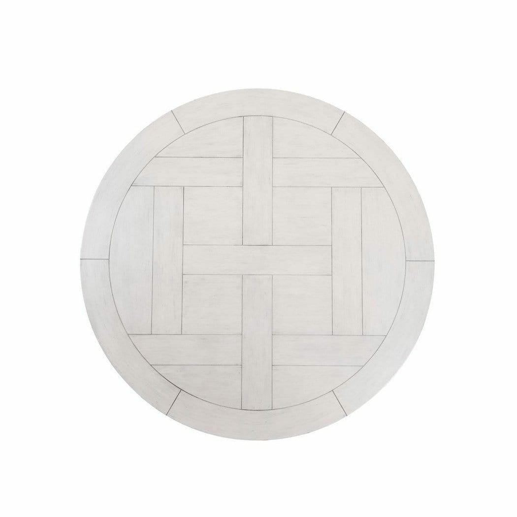 54" Round Wood Top Antique White Dining Table Dining Tables Sideboards and Thangs By Bassett Mirror