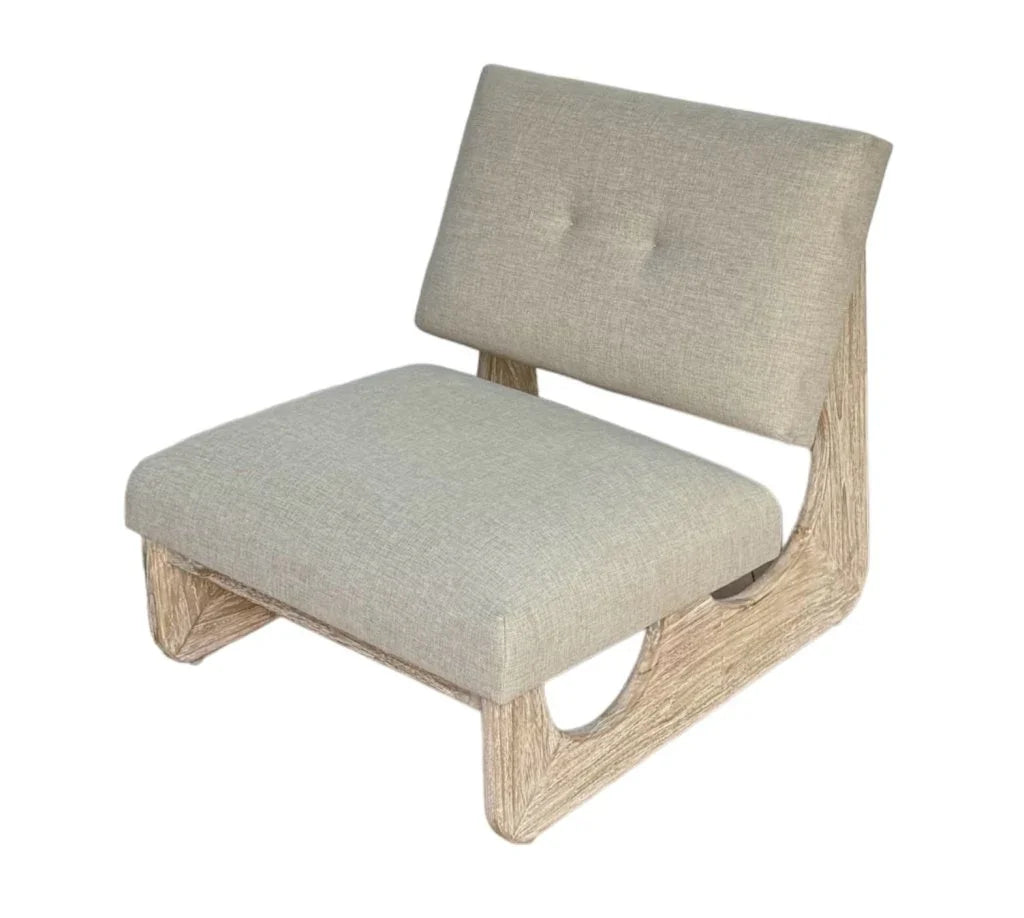 Curve Bleached Teak Lounge Chair -- view 3