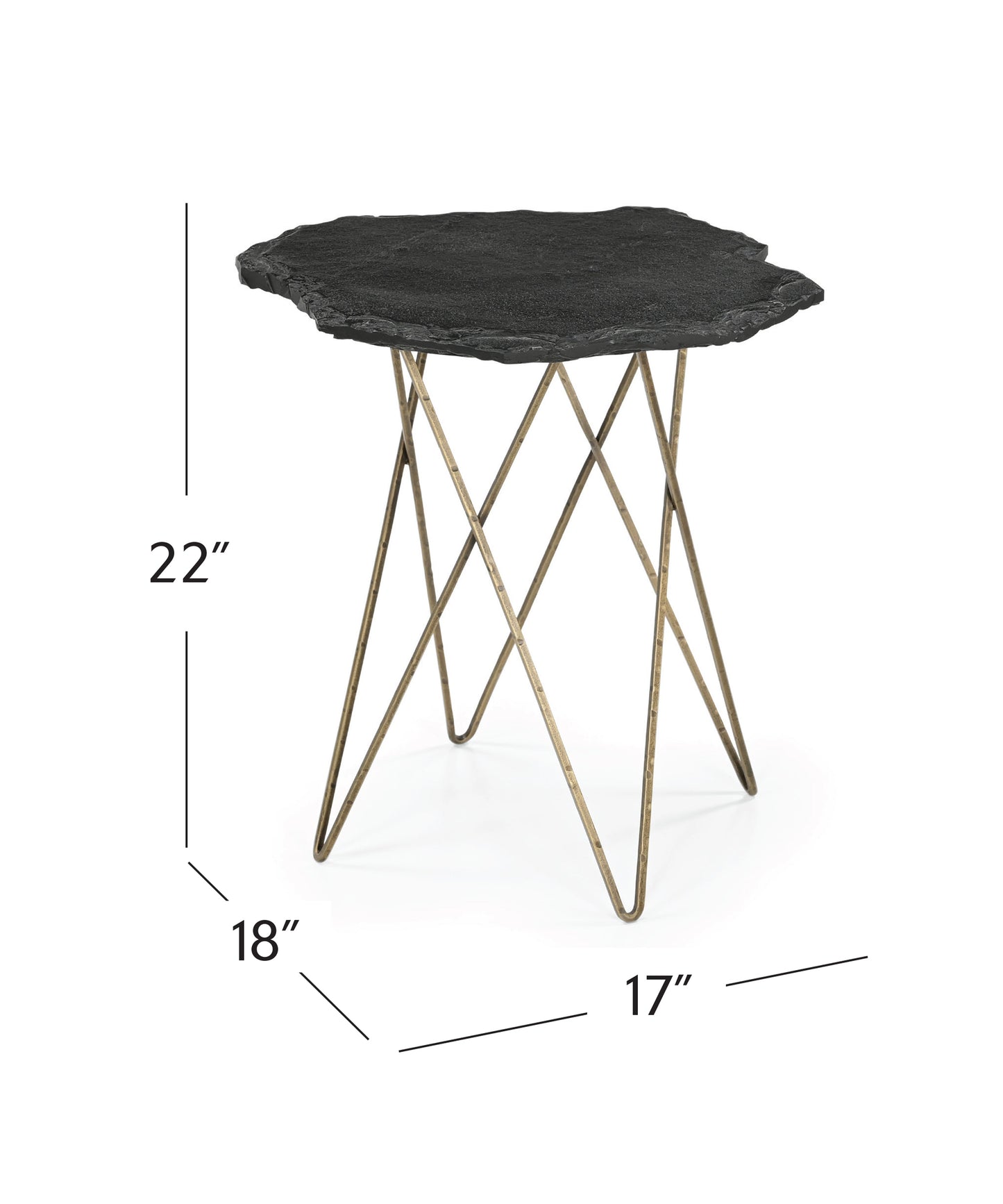 Cleo Modern Brass Base Accent Table