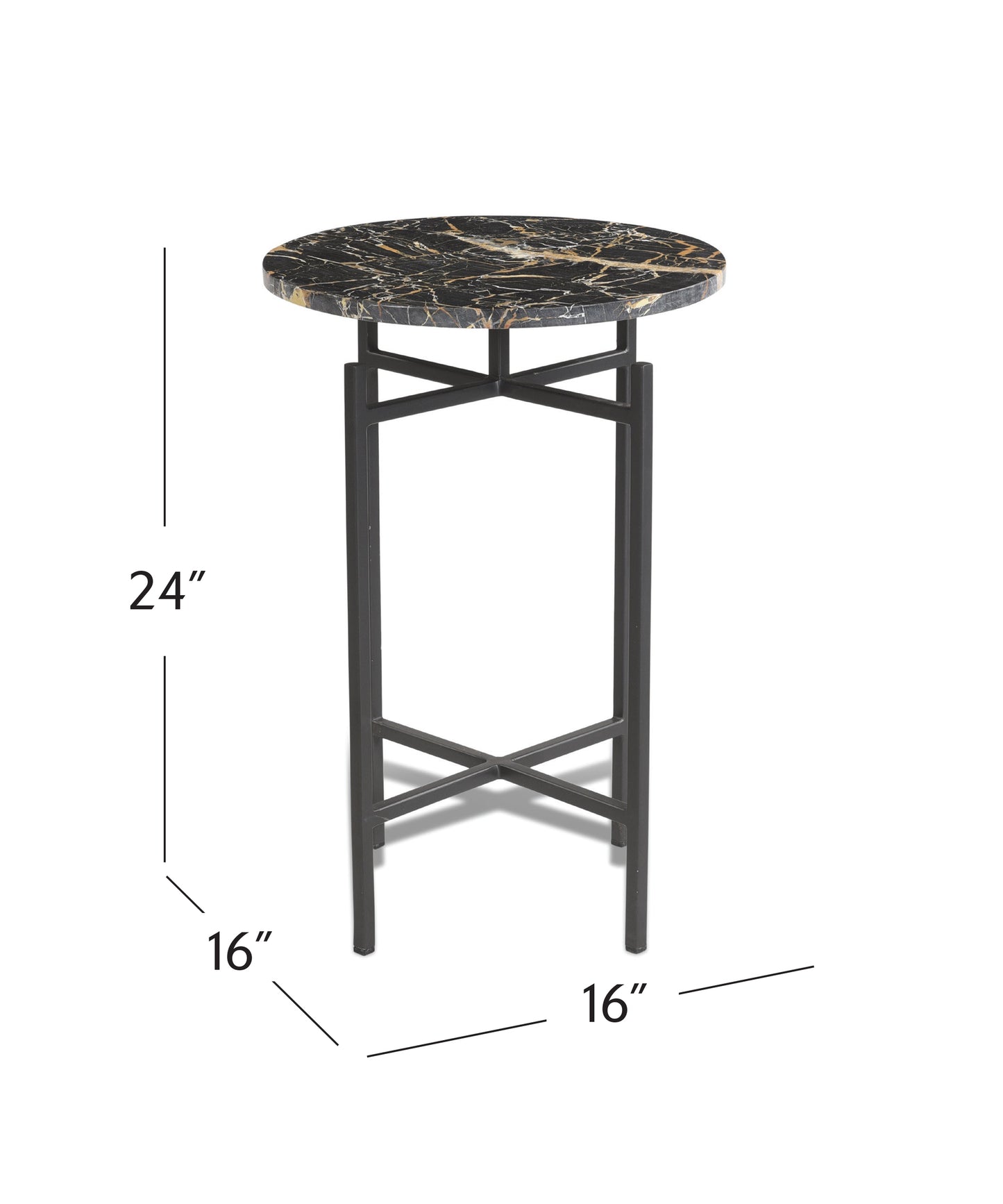 Wren Round Marble Top Accent Table