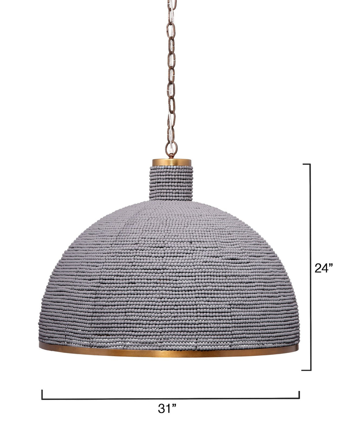 Jamie Young Big Sur 1-Light Beaded Chandelier Slate Blue