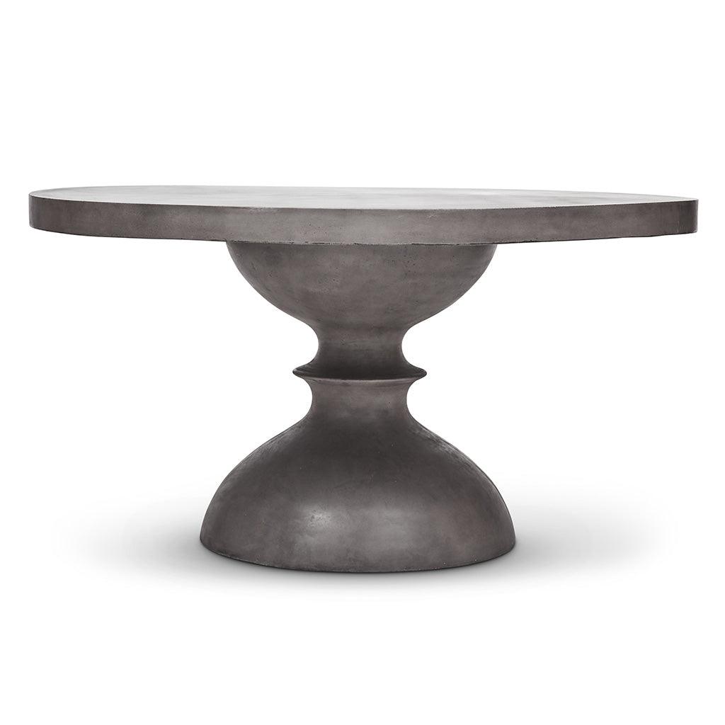 59" Spindle Reinforced Concrete Round Dining Table