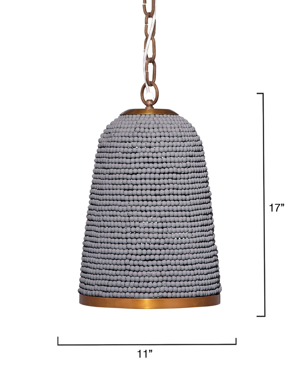 Jamie Young Creekside Beaded Pendant Slate Blue Lighting