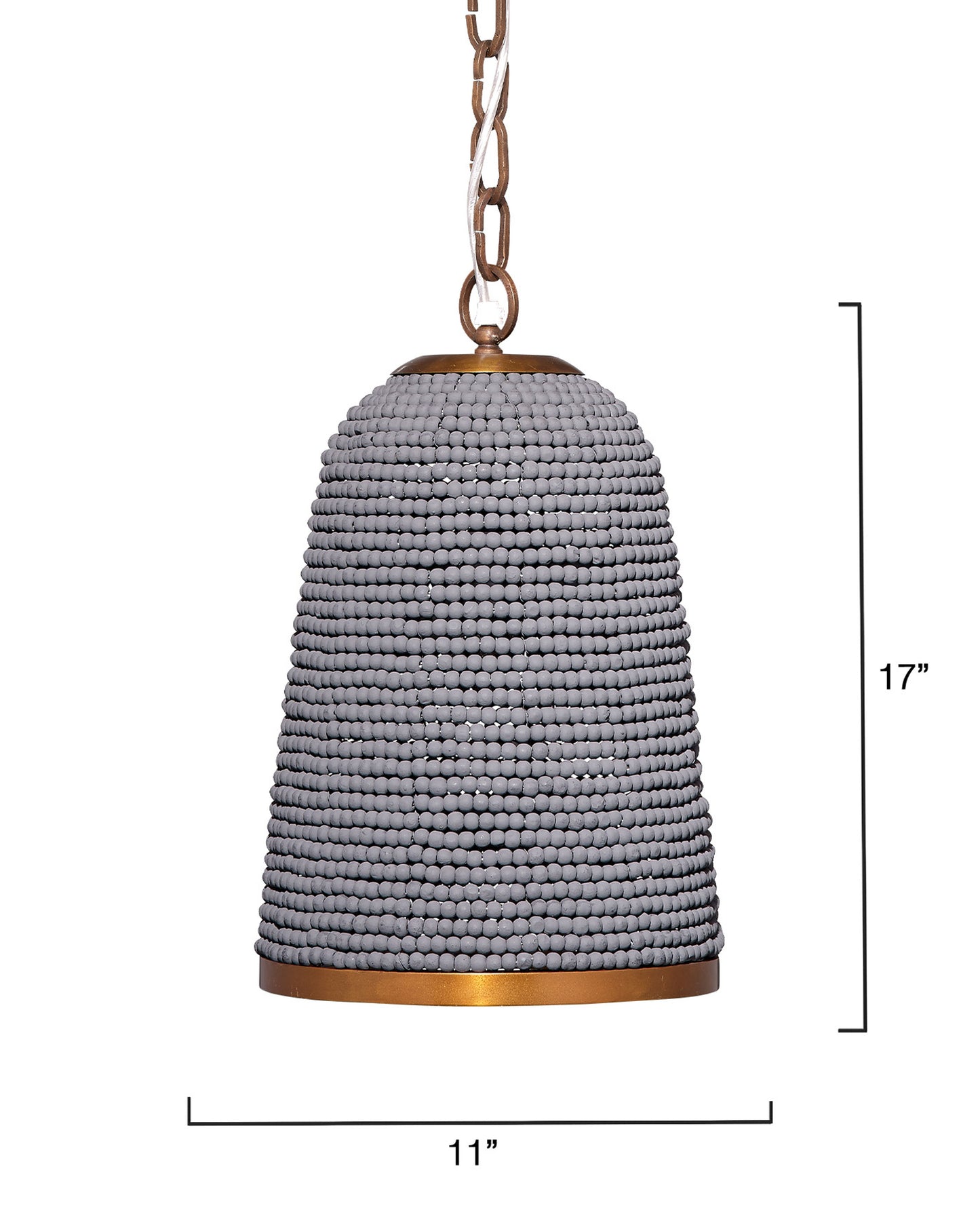Jamie Young Creekside Beaded Pendant Slate Blue Lighting