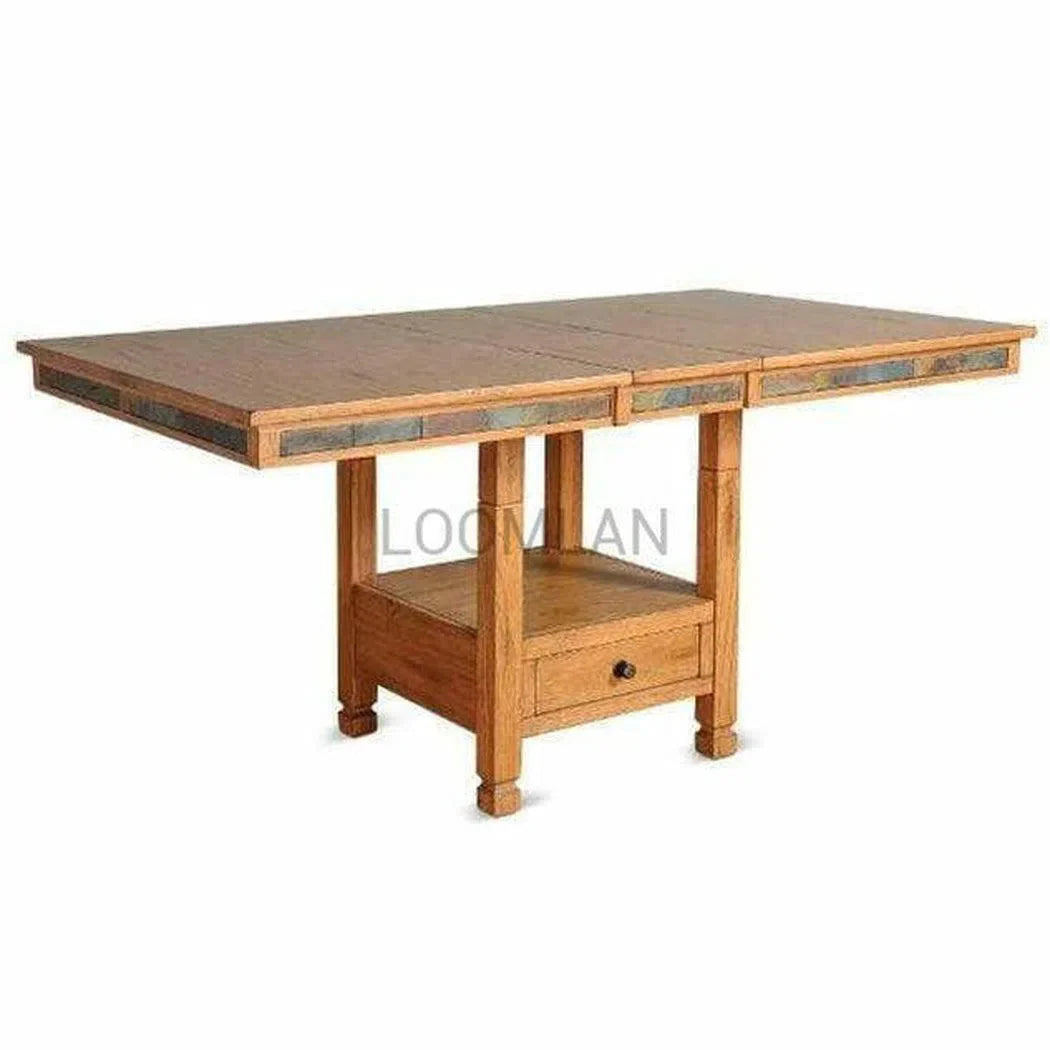 60-72" Adjustable Height and Extendable Wood Dining Table Counter Tables Sideboards and Things By Sunny D