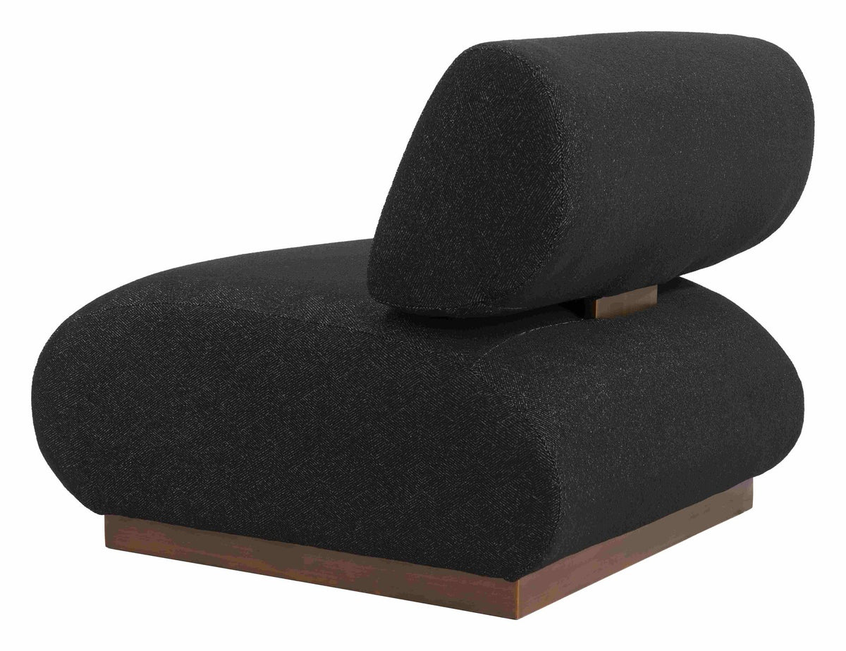 Zuo Modern Barsa Black Armless Accent Chair
