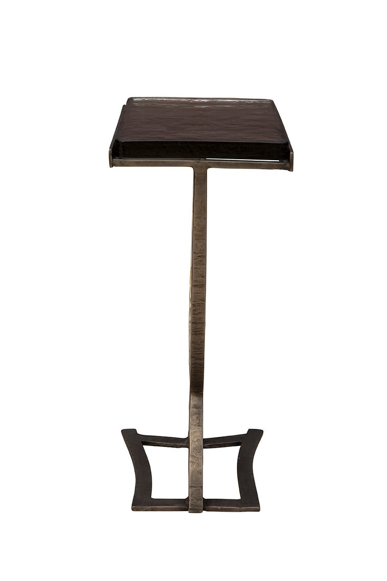 Toulon Brass Rectangular Side Table