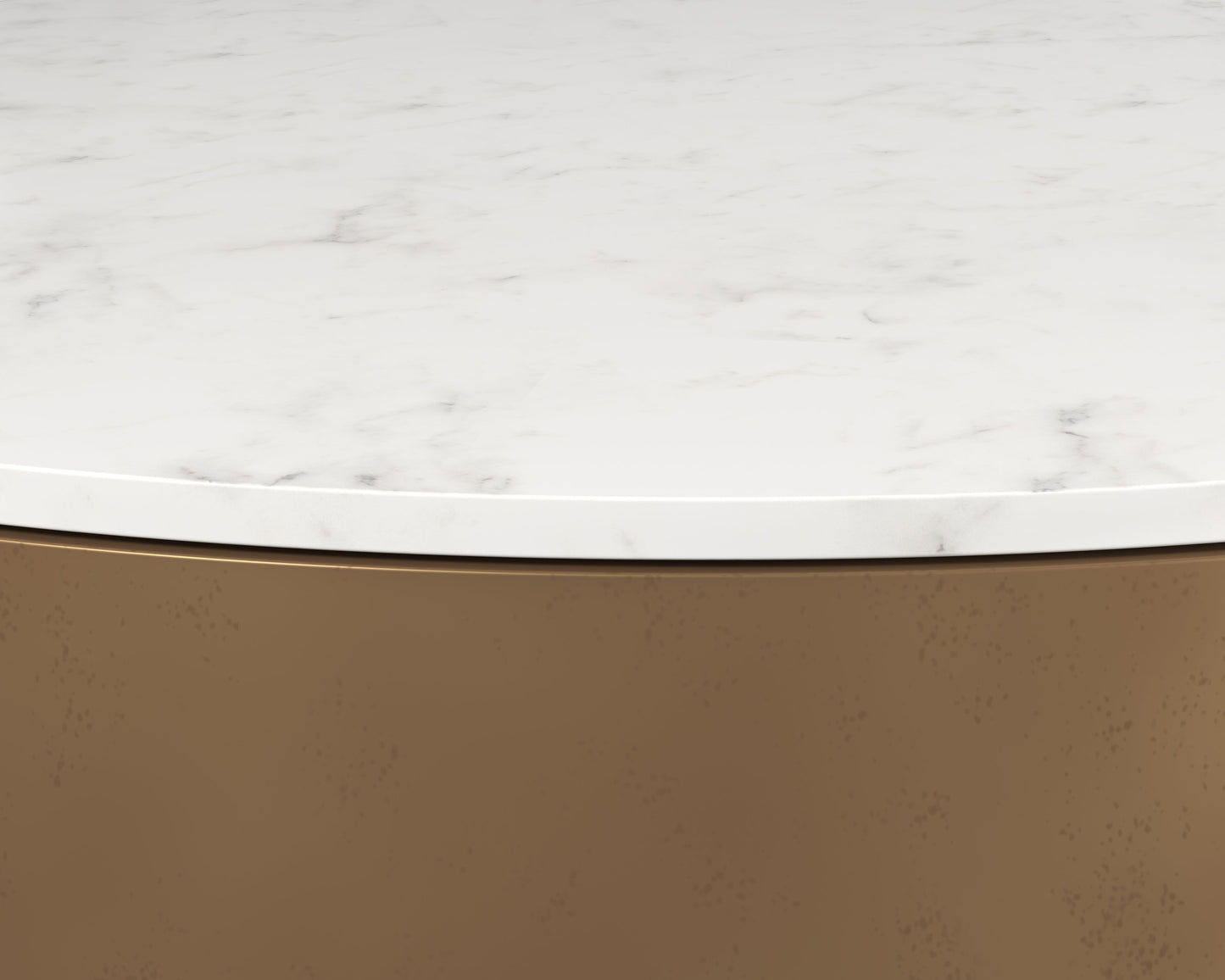 Zelda Coffee Table White Marble Black Base