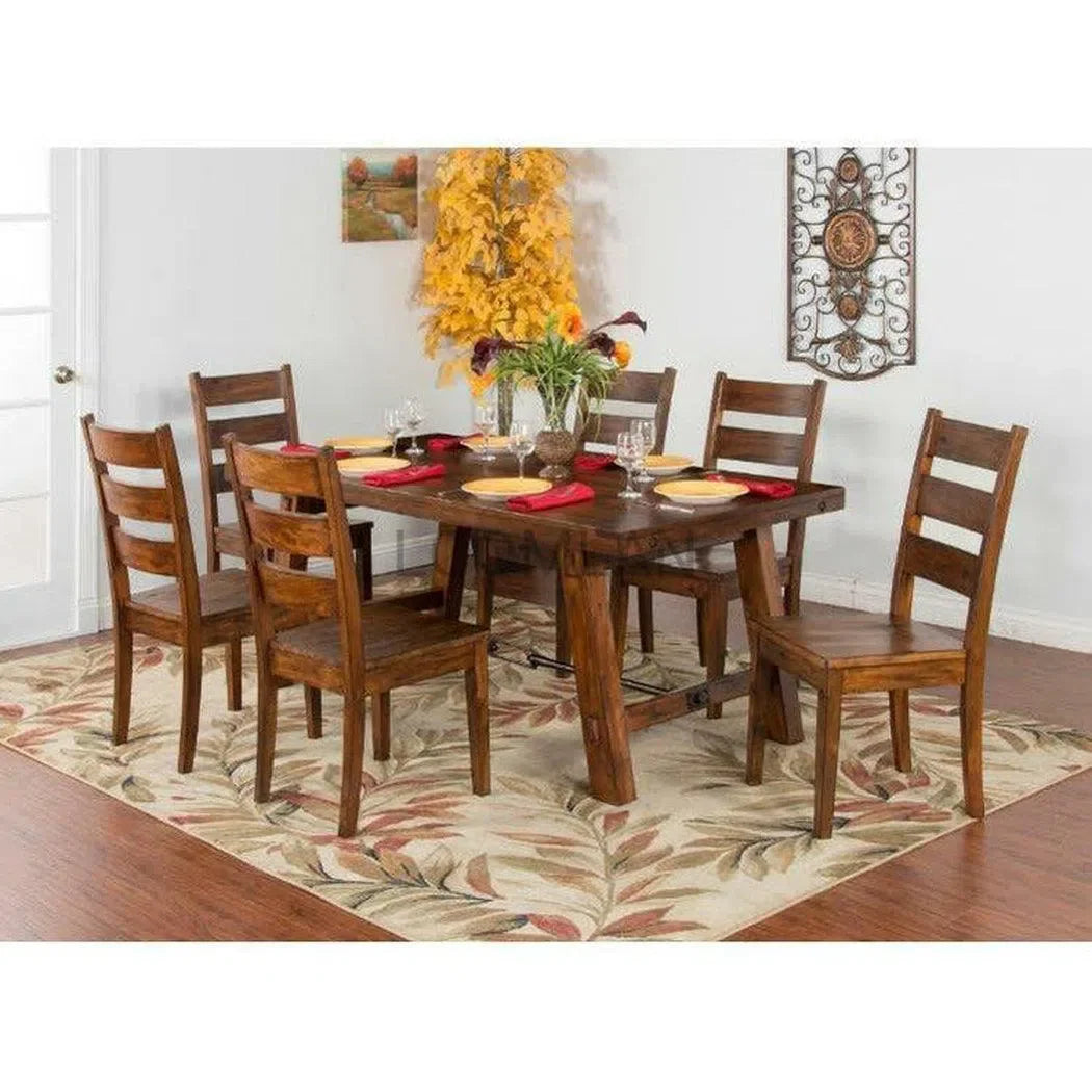 74" Rustic Solid Wood Rectangle Dining Table for 6 or 8 Dining Tables Sideboards and Things By Sunny D