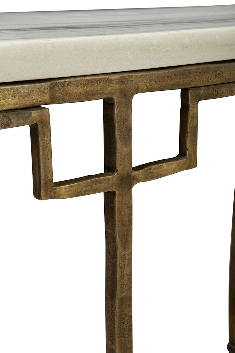 Tours Marble Top Rectangular Console Table