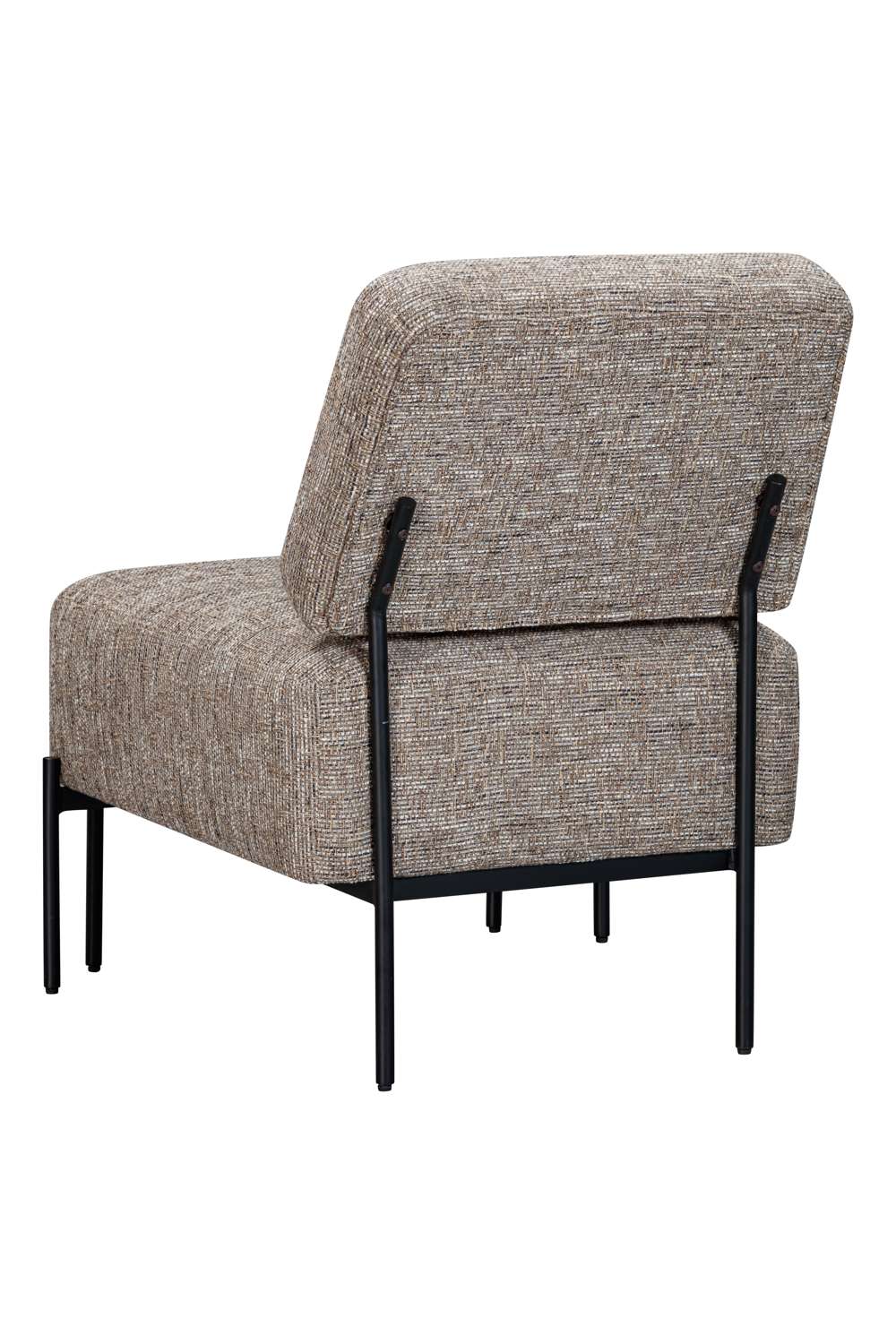 Pennington Black Frame Armless Accent Chair
