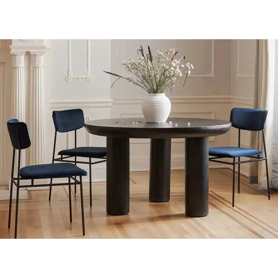 Moe's Home 76" Solid Wood Black Rectangular Post Dining Table