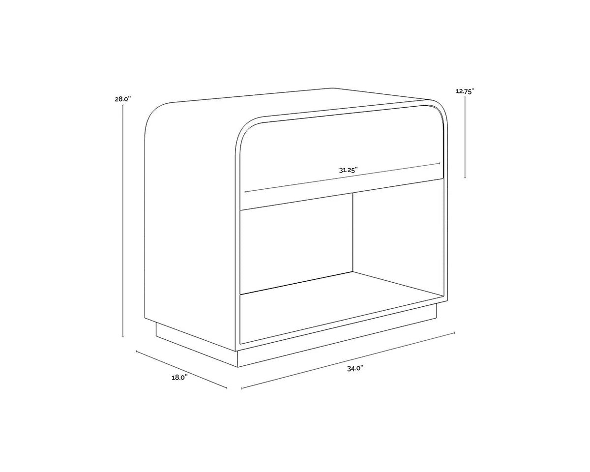 SUNPAN Algarve Mango Wooden Nightstand