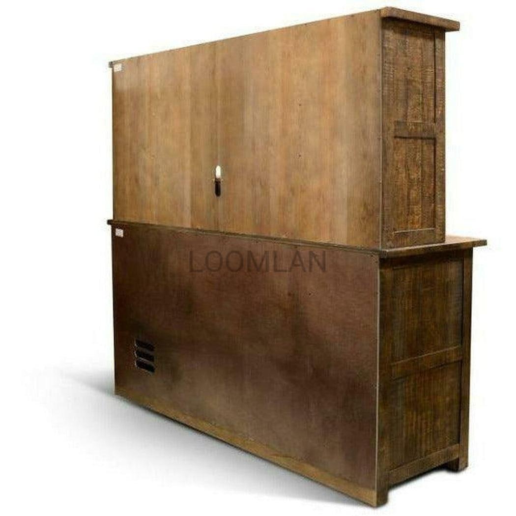 80x80" Buffet With Hatch Wine Rack for Wine Fridge Dark Stain Buffets Sideboards and Things By Sunny D