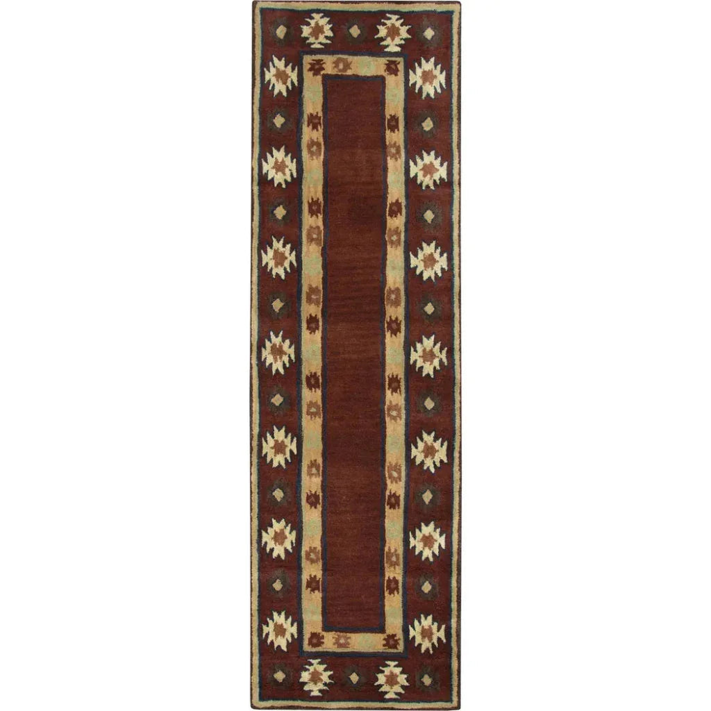 Dega Burgundy Round Area Rugs For Dining Room - LOOMLAN - LOOMLAN - Area Rugs