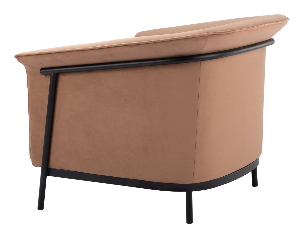 Zuo Modern Burry Steel Tan Accent Arm Chair