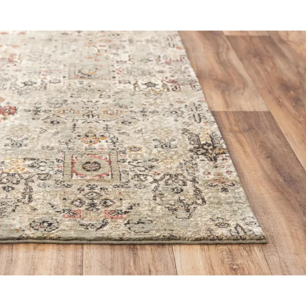 Dess Green/ Beige Large Area Rugs For Living Room - LOOMLAN - LOOMLAN - Area Rugs