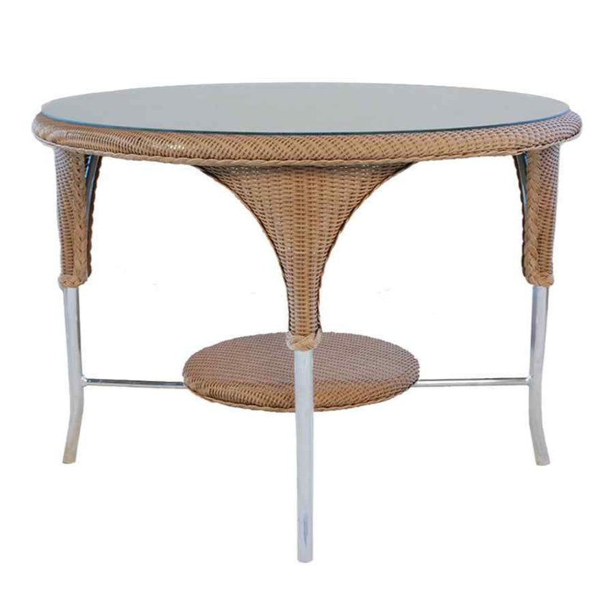 Loom Round Outdoor Dining Table-Outdoor Dining Tables-Lloyd Flanders-Sideboads And Things