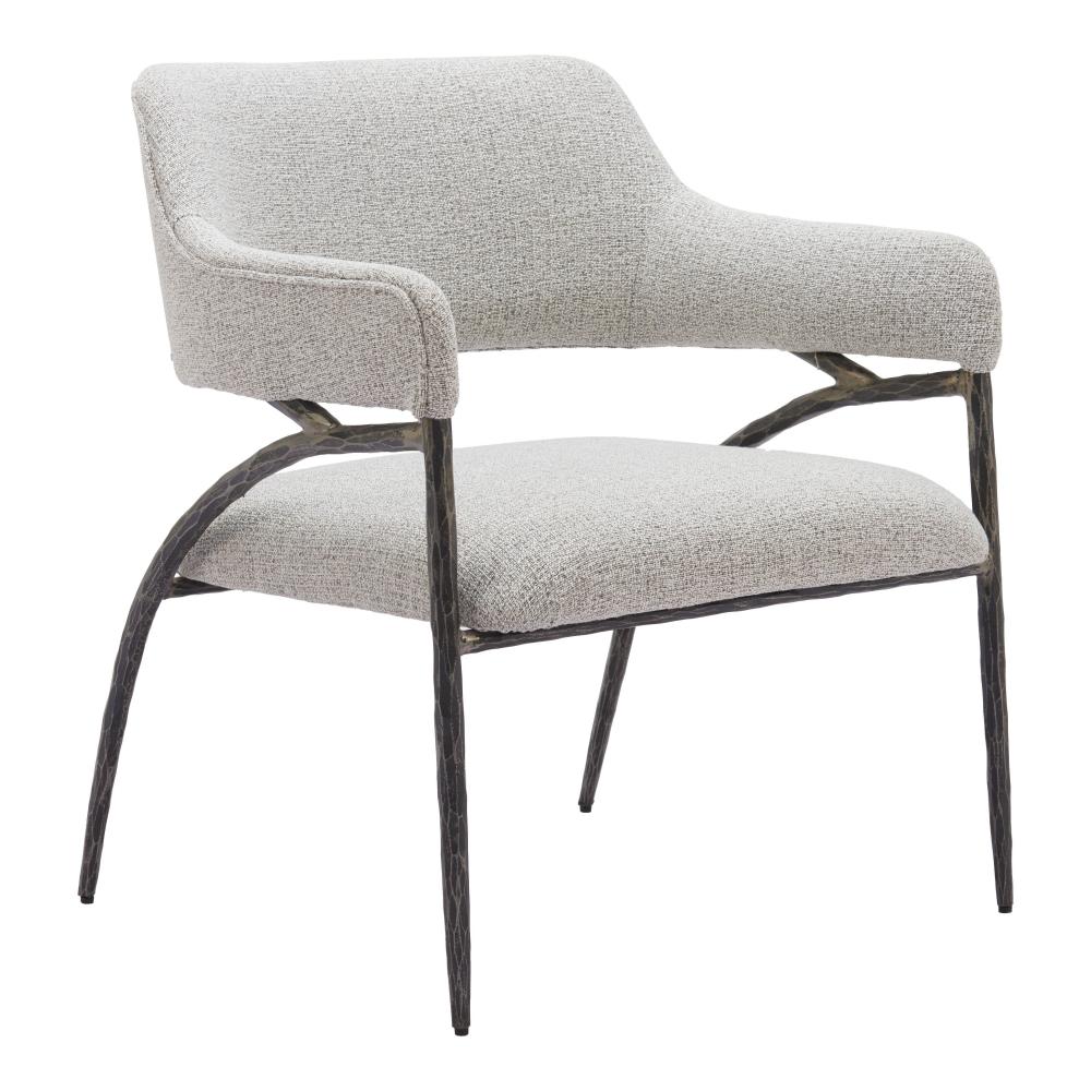 Zuo Modern Vesterboro Wood & Steel Gray Accent Arm Chair