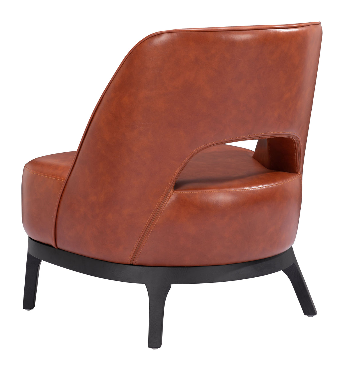Zuo Modern Mistley Steel & Wood Brown Accent Chair