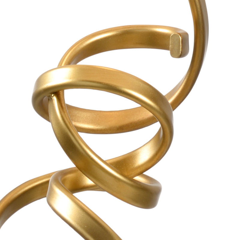 Swirl Gold Leaf Iron With Usb Port Table Lamp