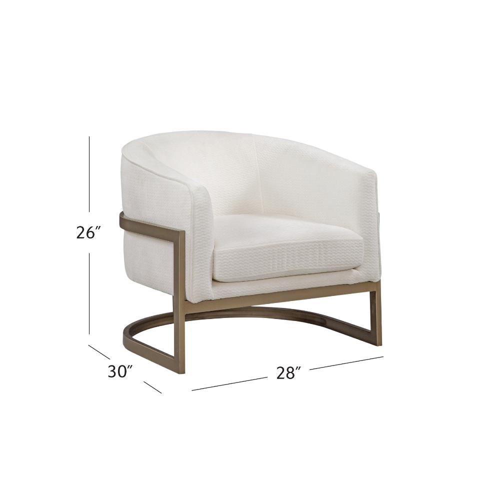 Neve Metal Gold Armless Accent Chair - Heirloom Quality - view 8