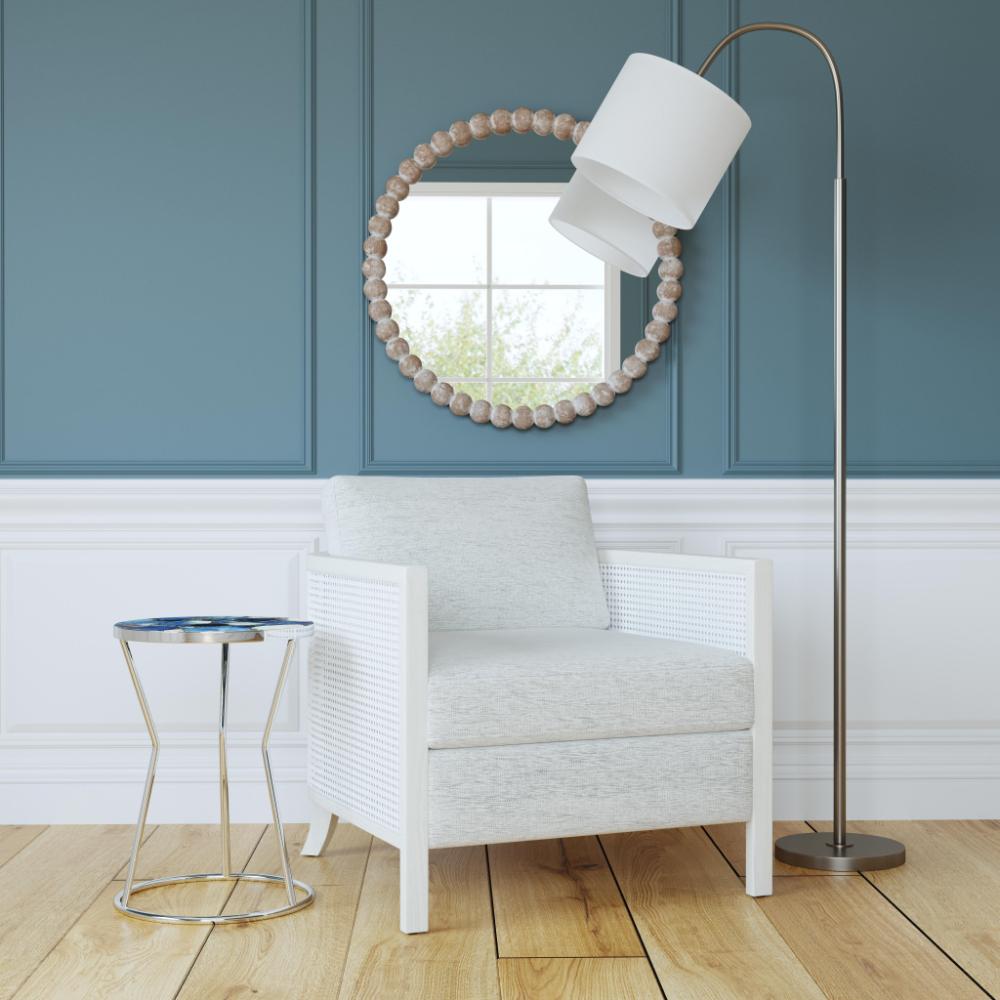 Bassett Mirror Lauer Metal Silver Round Accent Table
