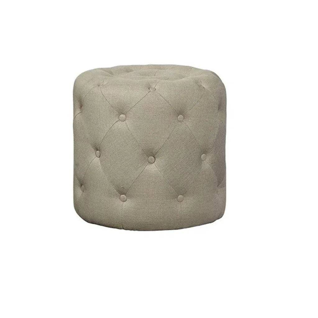 Dumplin' Linen Round Stool -- view 2