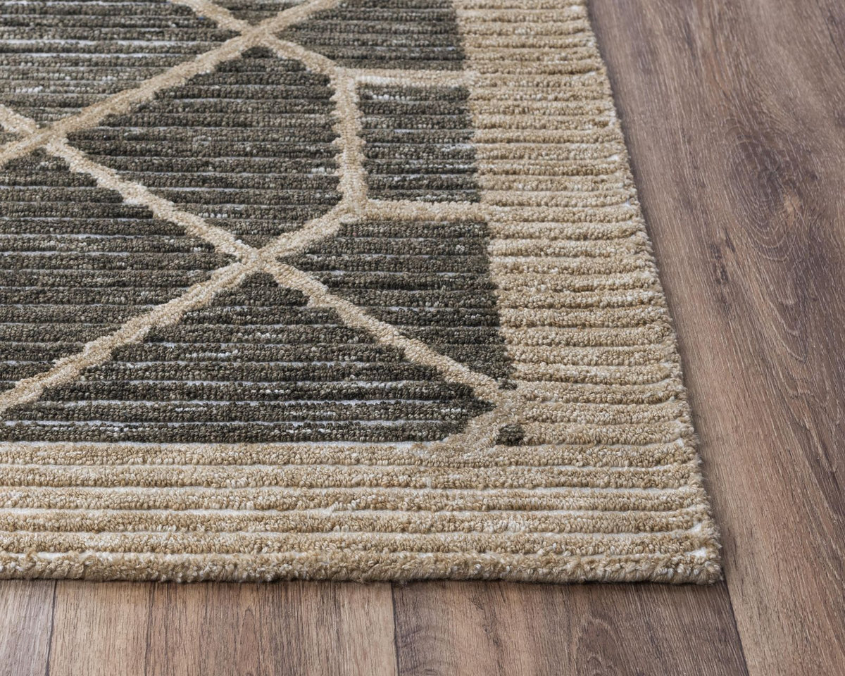 LOOMLAN Dagh 5x7 Indoor Outdoor Brown Patio Rug